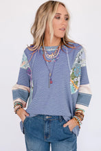 Load image into Gallery viewer, CGB Blue Patchwork Oversized Top
