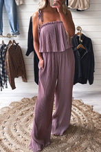 Load image into Gallery viewer, CGB Purple Wide Leg Jumpsuit
