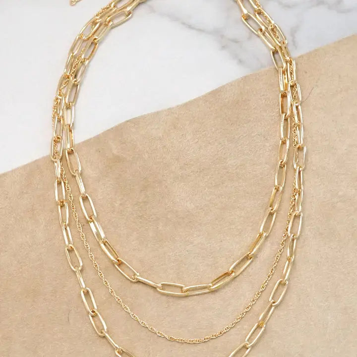 RC Layered Gold Necklace