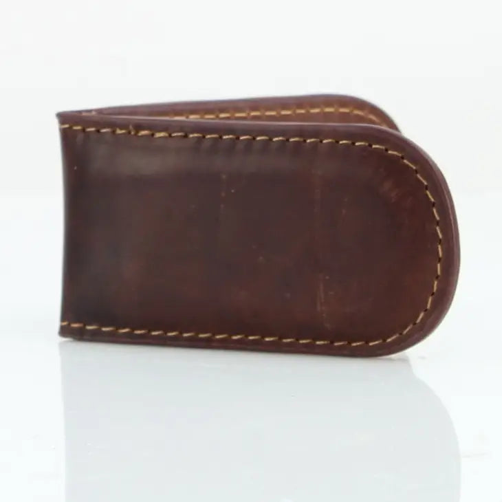 CGB Brown Leather Money Clip