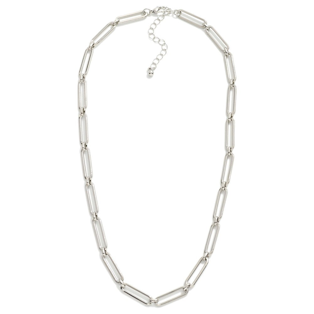 NF Metal Paperclip Chain Link Necklace