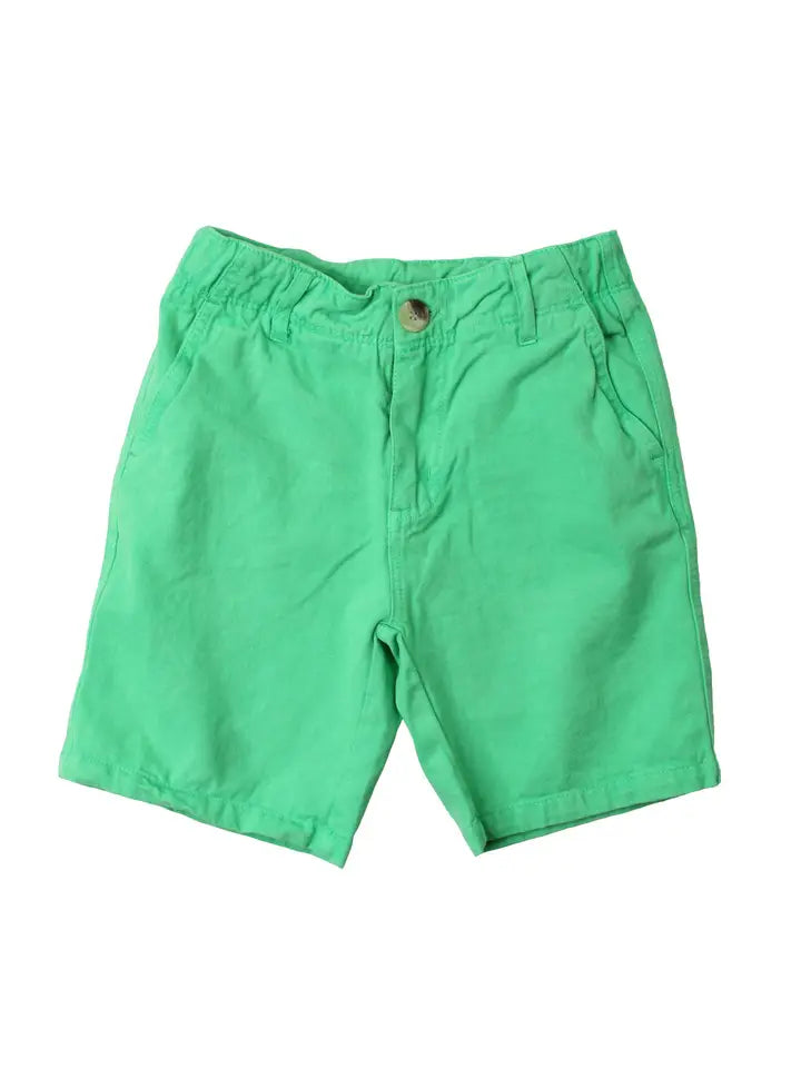 CGB Boys Green Twill Shorts