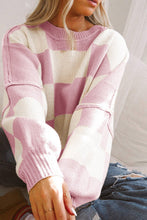 Load image into Gallery viewer, NF Pink Checkered Sweater
