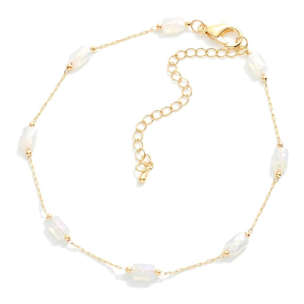 NF Beaded Gold Chain Anklet