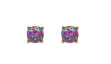 Load image into Gallery viewer, CGB FUCHSIA CIRCLED STUD EARRINGS
