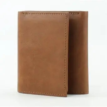 CGB Tan Leather Tri-fold Wallet