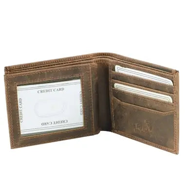 CGB Leather Bi-fold Wallet with Card Flap