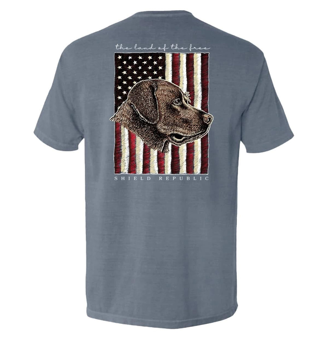 SF Mens Dog and Flag Tee