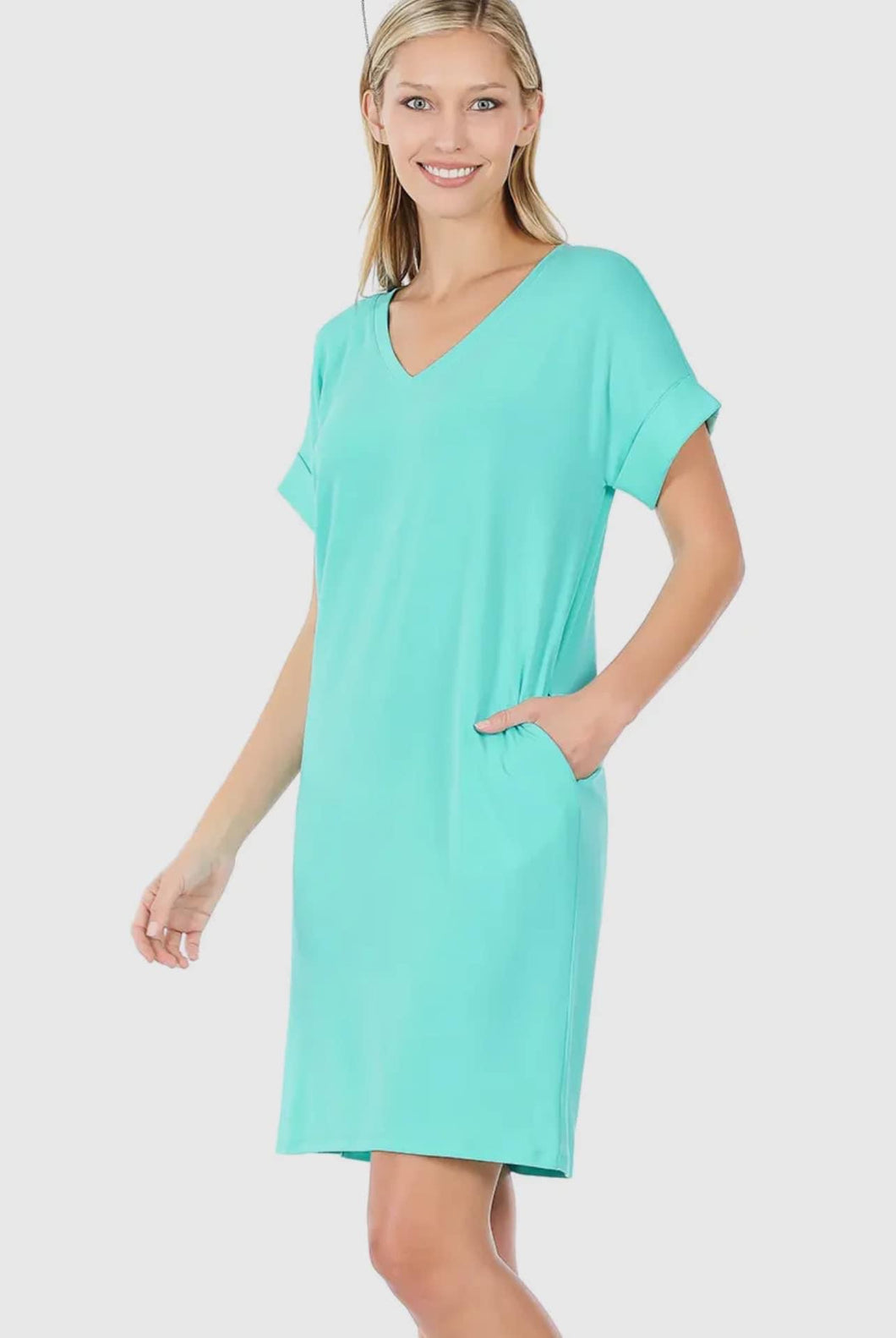 LBBB Teal Dress with Pockets
