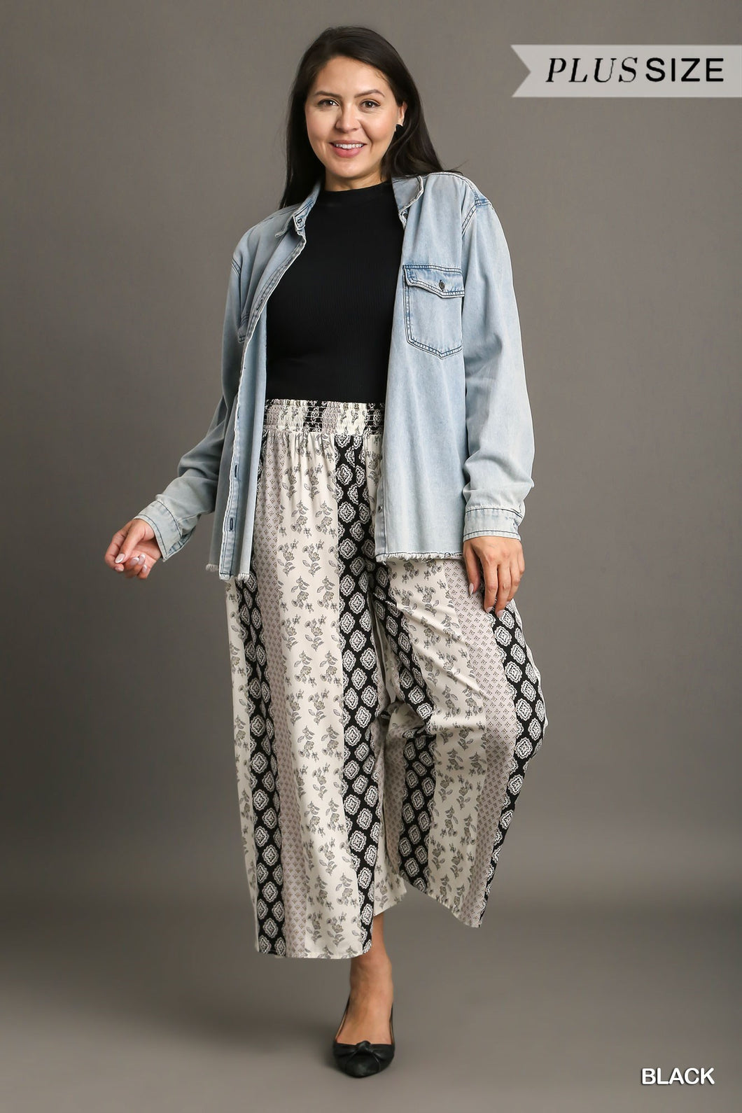 CGB Printed Wide Leg Pants