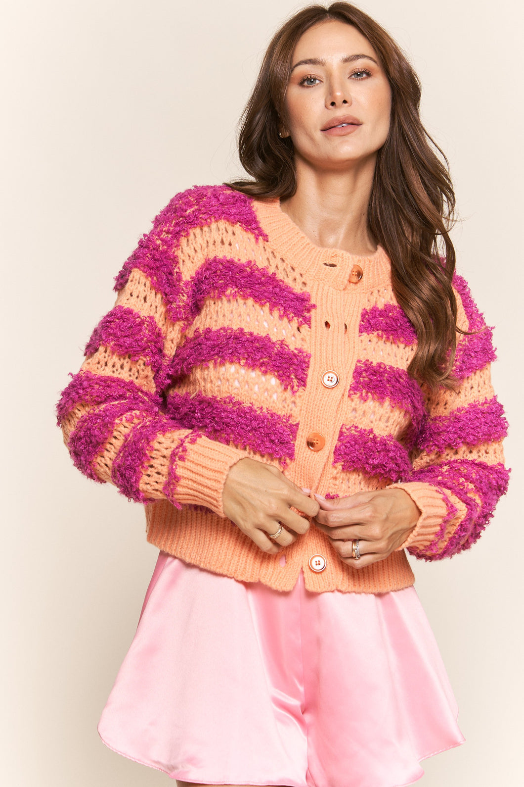 CGB Stripe Fuzzy Sweater