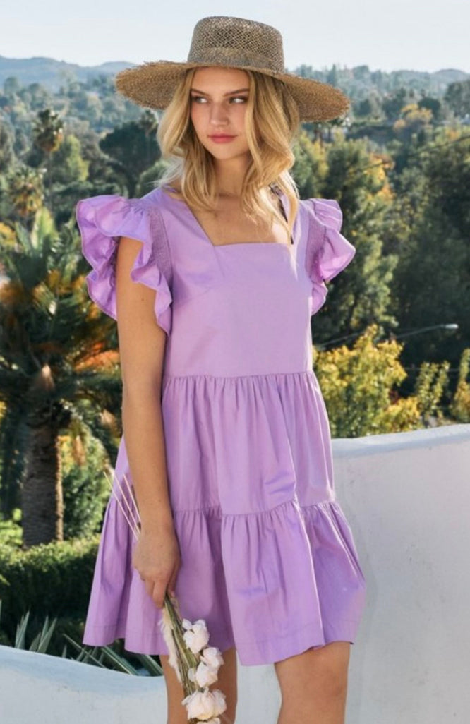 EKF Purple Ruffle Dress