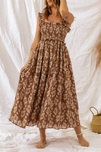 Load image into Gallery viewer, NF Brown Ruffled Maxi Dress
