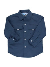 Load image into Gallery viewer, TLM Boy&#39;s Navy Button Down Shirt
