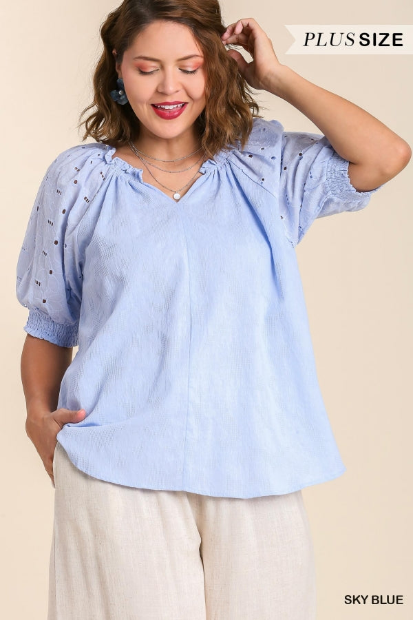 NF Umgee Top With Puff Sleeves